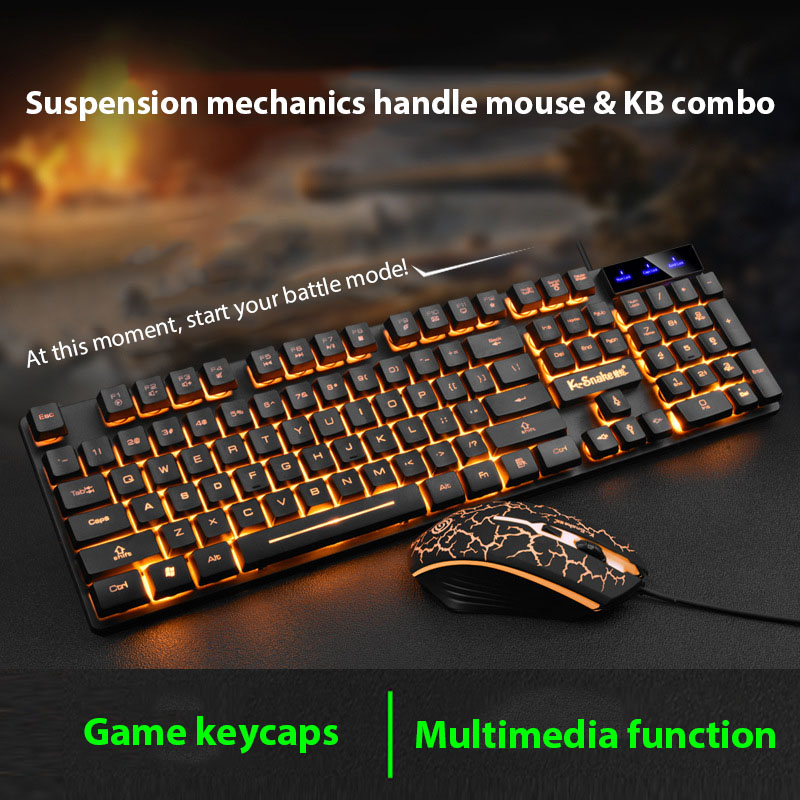 Gaming Keyboard Mobile - مجموعة لوحة مفاتيح وماوس KM320 مقاومة