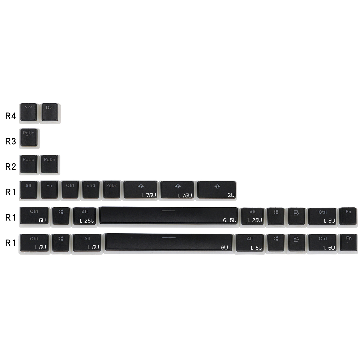 Gaming Keyboard Corsair - بودنغ PBT Doubleshot الخلفية Keycap الأسود