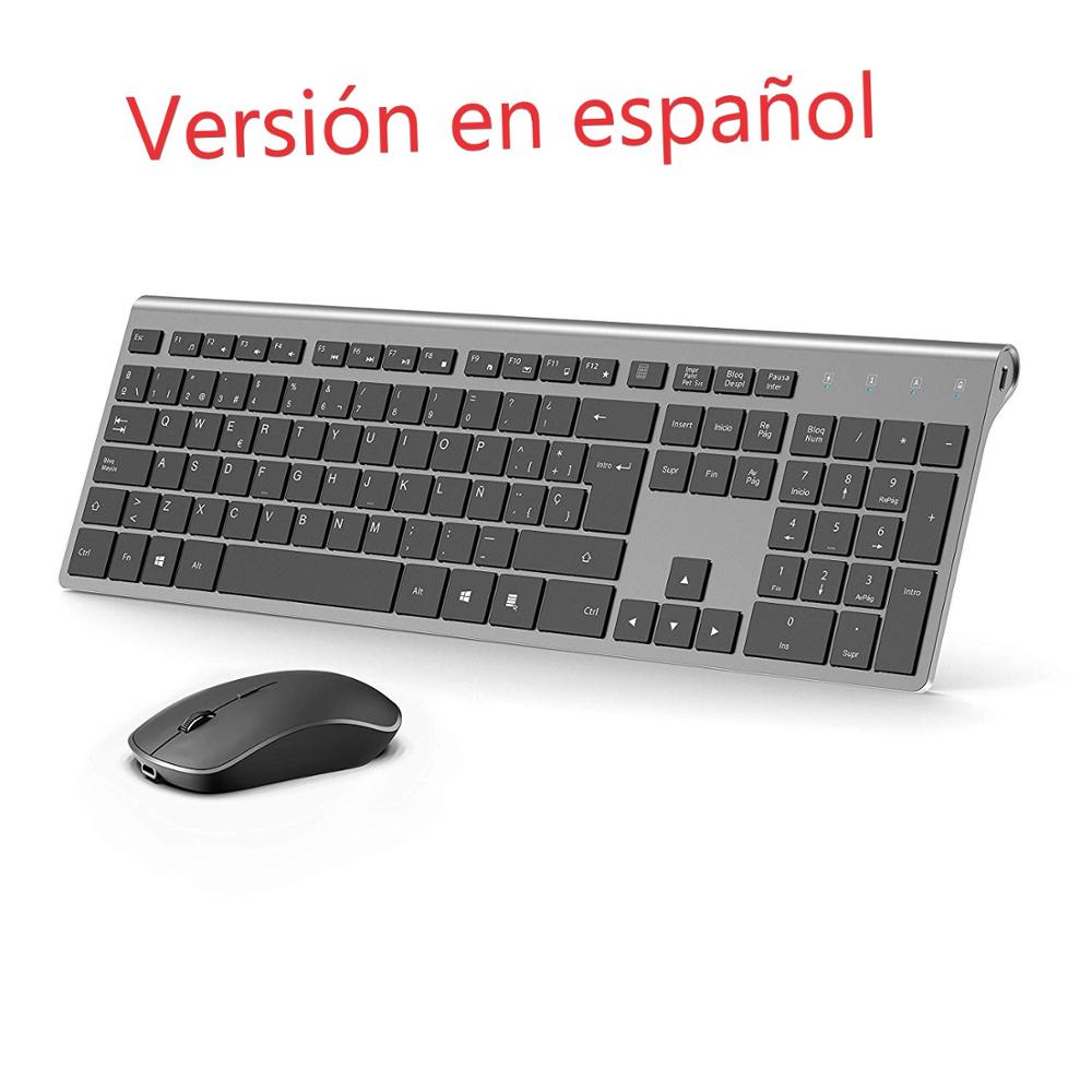 Gaming Keyboard Ergonomic - مجموعة لوحة مفاتيح وماوس صامتة لاسلكية
