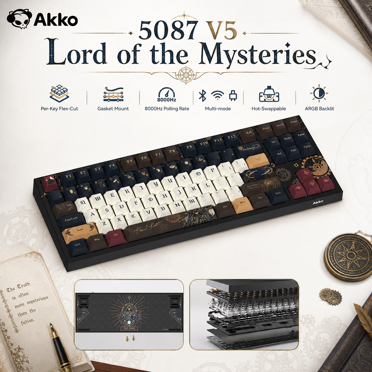 Gaming Keyboard Tkl - لوحة مفاتيح ميكانيكية لاسلكية من أكو