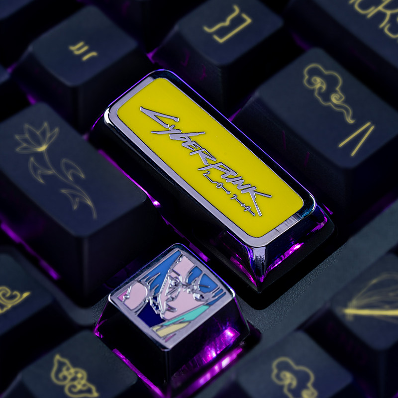 Gaming Keyboard Theme - أغطية مفاتيح أنيمي بتصميم سايبربانك 2077
