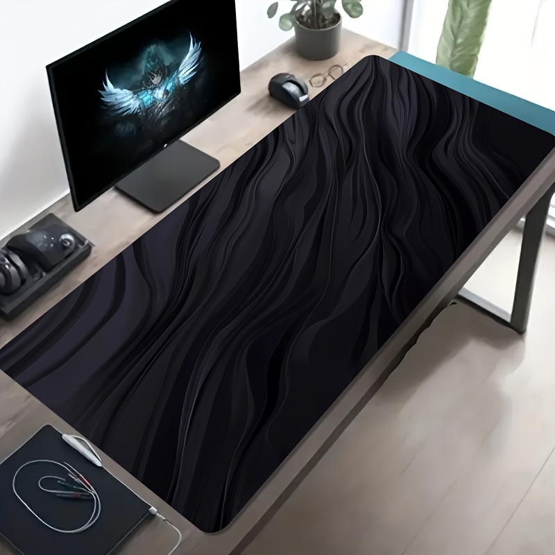 Gaming Keyboard Typewriter - لوحة ماوس ألعاب سوداء بتصميم موجة