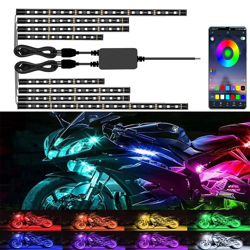 Rgb Underglow Strip - دراجة نارية LED ضوء الزخرفية rgb