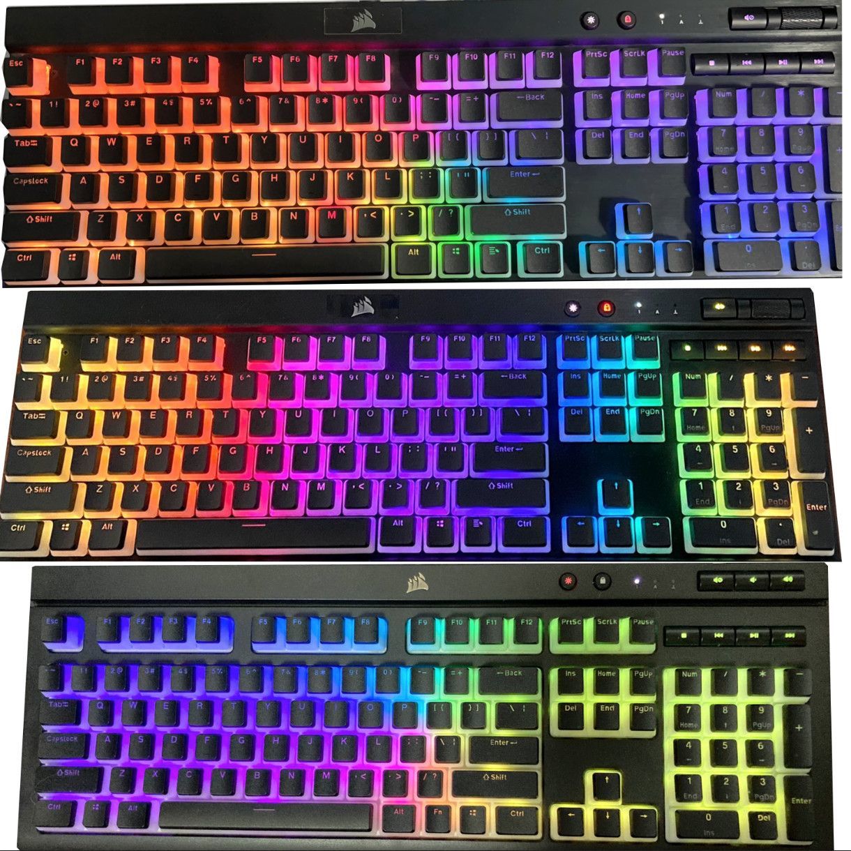 Gaming Keyboard Corsair - شفافة قرصان بودنغ أغطية المفاتيح PBT
