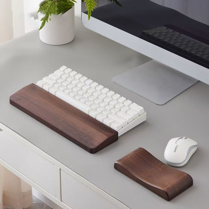 للوحة المفاتيح الميكانيكية الخ - مراجعة Wrist Rest Wood وسعره