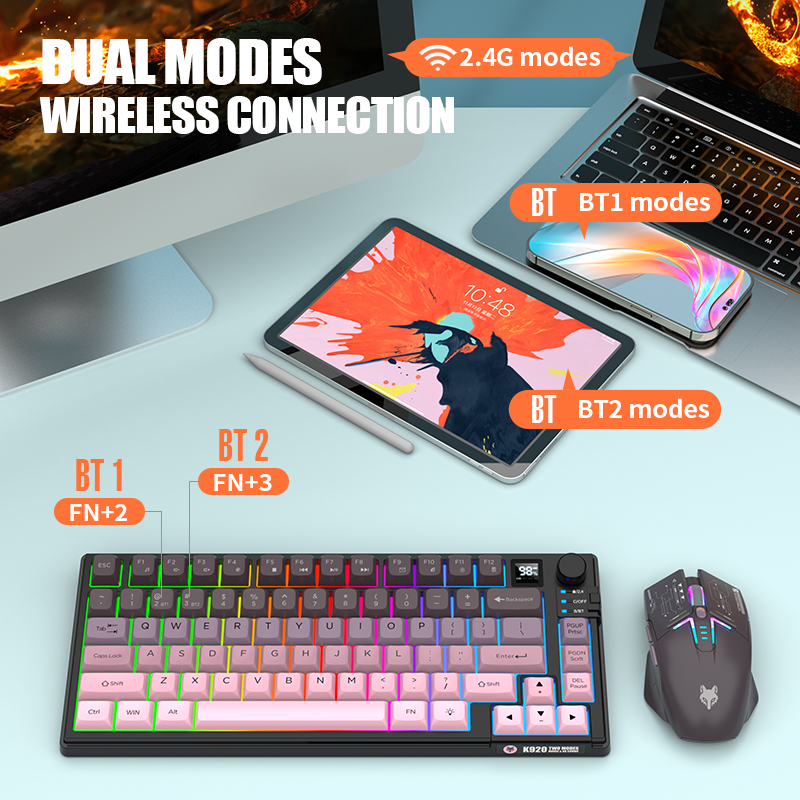 2.4G مجموعة لوحة مفاتيح وماوس  - مراجعة Gaming Keyboard Ergonomic وسعره