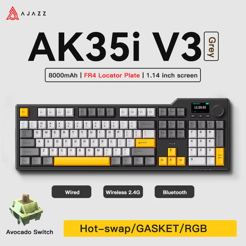 لوحة مفاتيح الألعاب Ajazz AK35 - مراجعة Gaming Keyboard Tkl وسعره