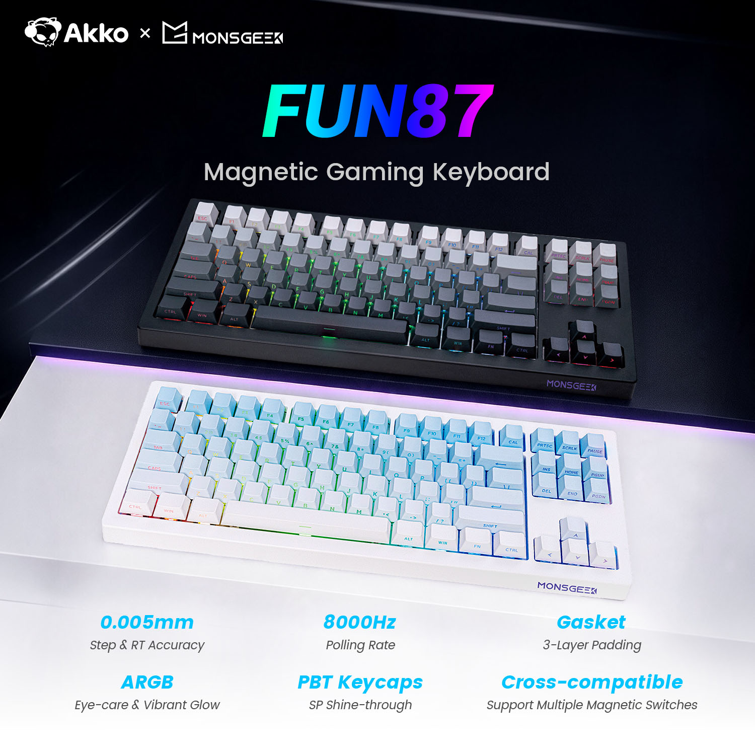 لوحة مفاتيح أكو إكس مونسجيك FU - مراجعة Gaming Keyboard Tkl وسعره