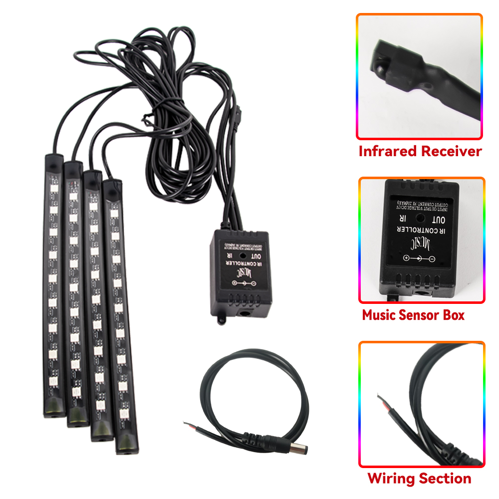 RGB LED دراجة نارية جو القدم م - مراجعة Rgb Underglow Strip وسعره