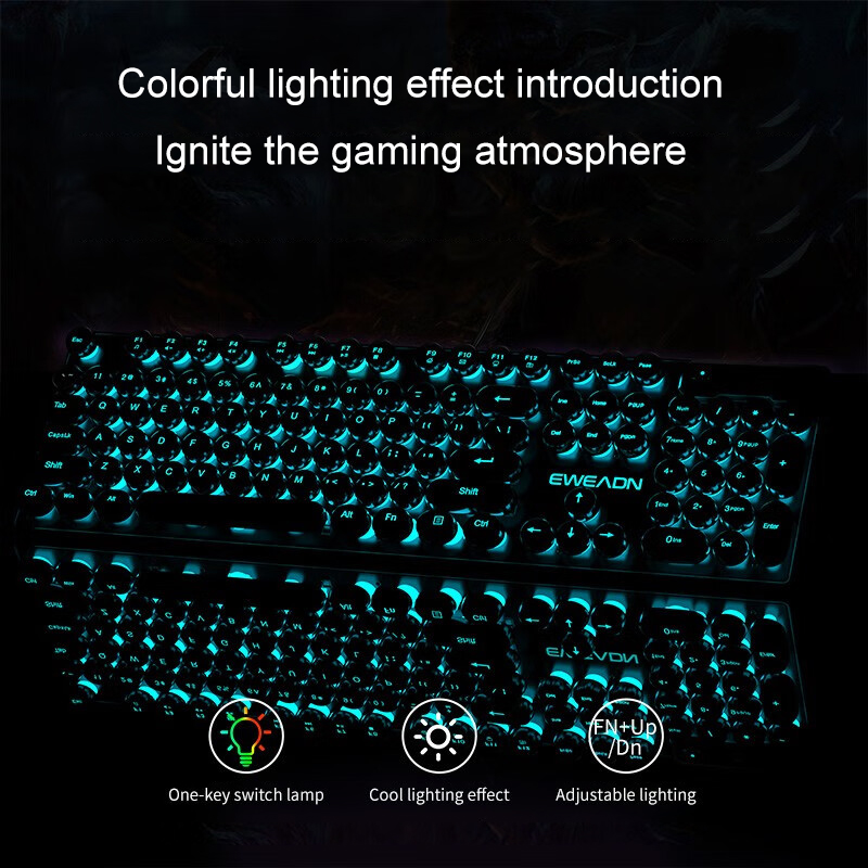 لوحة مفاتيح ألعاب الآلة الكاتب - مراجعة Gaming Keyboard Blue وسعره