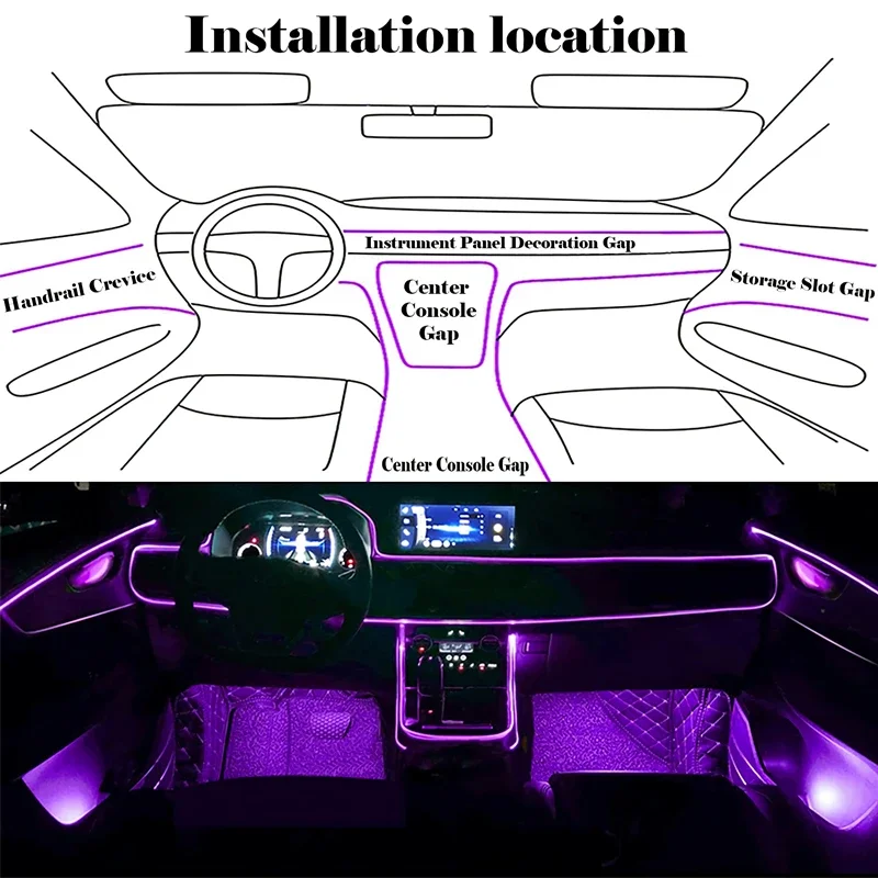 أضواء سلك EL مرنة مع التحكم في - مراجعة Rgb Underglow Strip وسعره