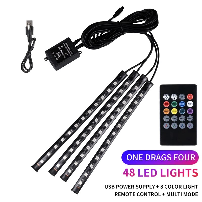 أضواء محيطة عالمية للسيارة بـ  - مراجعة Rgb Underglow Strip وسعره