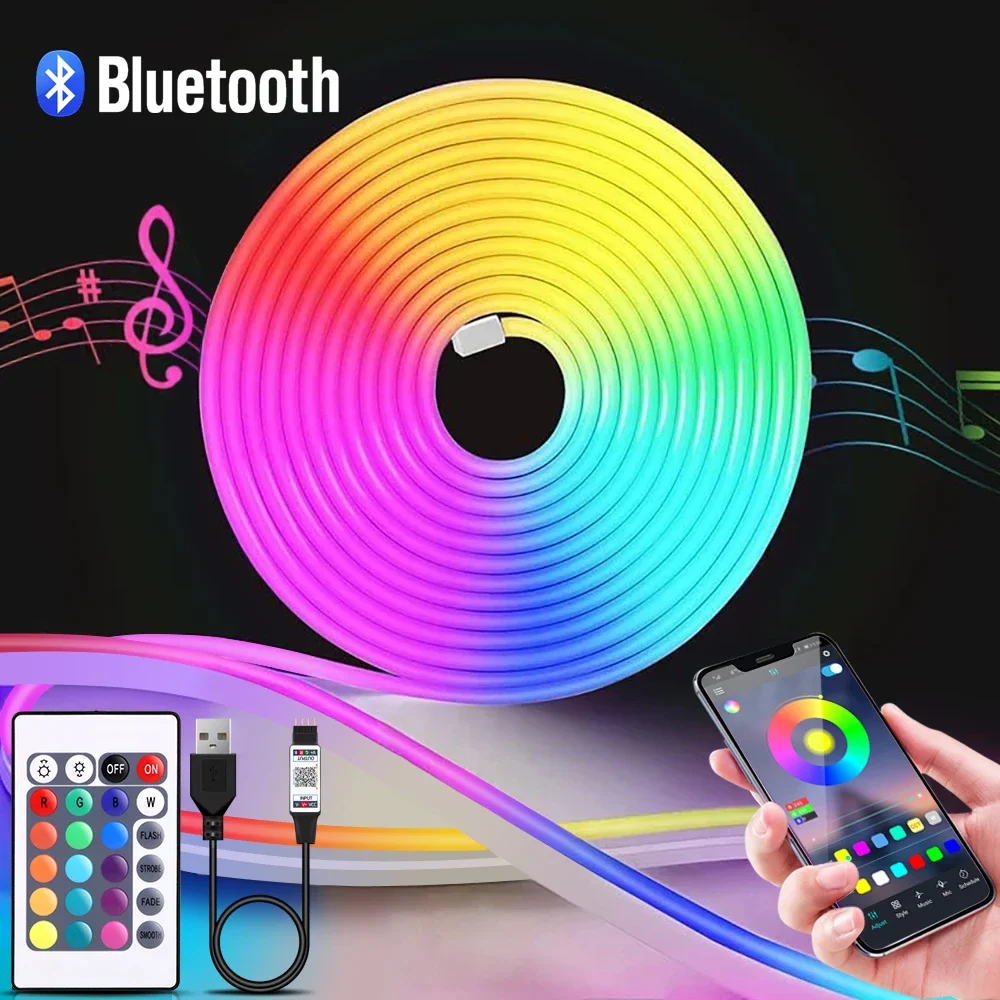 1-5 متر RGB LED شريط ضوء النيو - مراجعة Rgb Underglow Strip وسعره