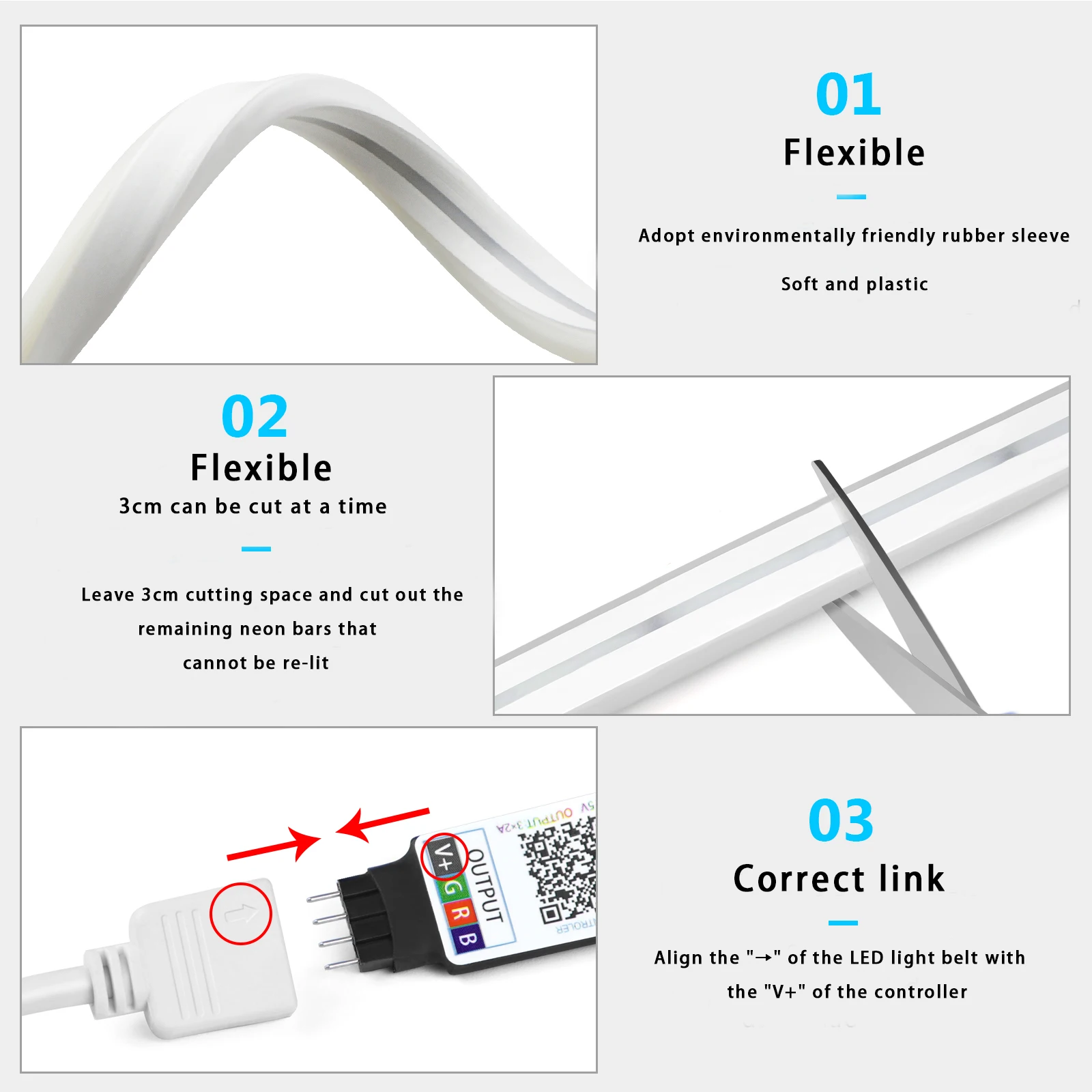 1-5 متر RGB LED شريط ضوء النيو - مراجعة Rgb Underglow Strip وسعره